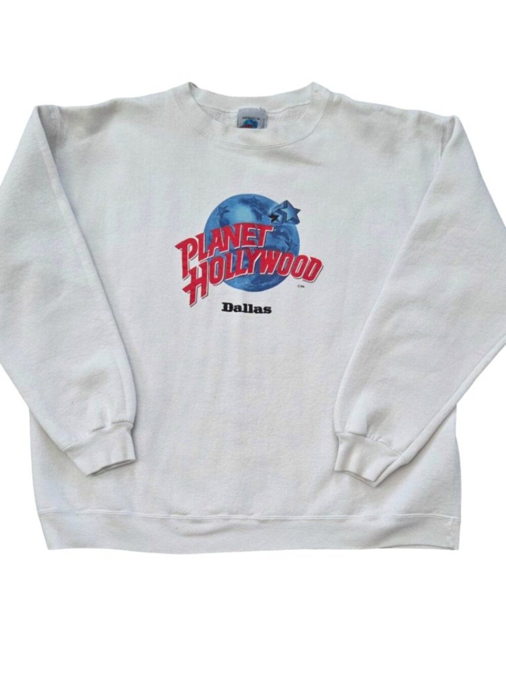 Vintage Planet Hollywood Dallas Sweatshirt XL USA 90s White Crewneck Tourist
